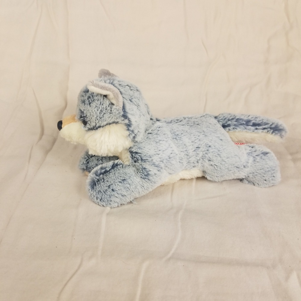 Aurora World Grey Wolf Plush Stuffed Animal‎ Floppy Laying 9 Inch 224262